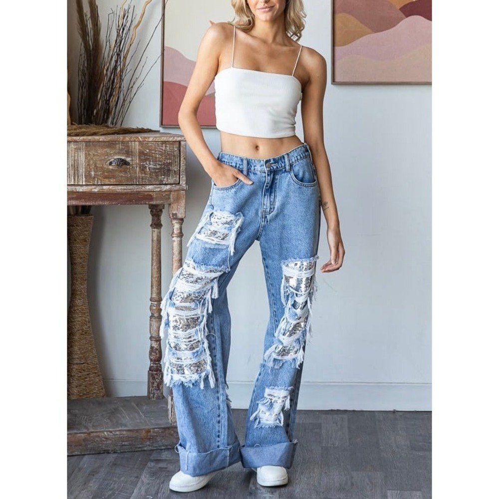 NEW Oli and Hali Sequin Jeans-STUNNING